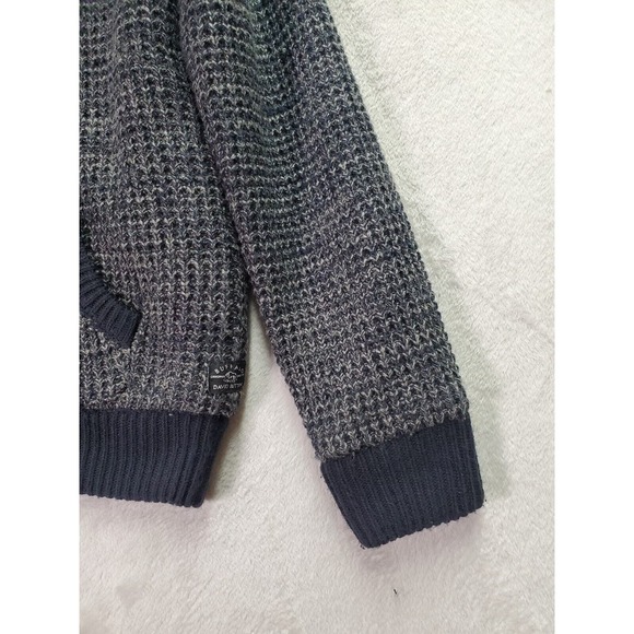 Buffalo by David Bitton Sweater Mens Medium Gray Sherpa Lined Hooded Full Zipper - Picture 5 of 13